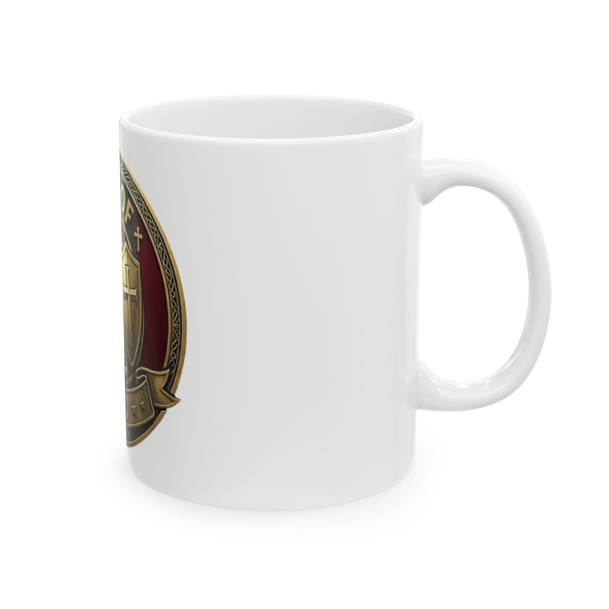 Man of God Knight Ceramic Mug — Christian Faith Coffee Cup (11oz/15oz)