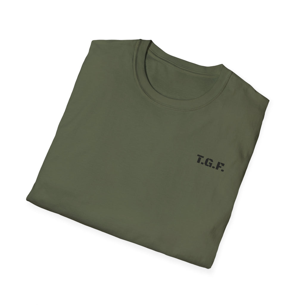 Man of God T-Shirt — Full Armor Knight Graphic Tee with T.G.F. Chest Print